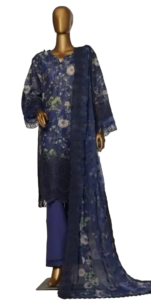 Sapphire Bloom Printed Festive Lawn