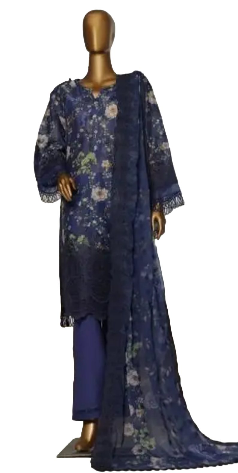 Sapphire Bloom Printed Festive Lawn